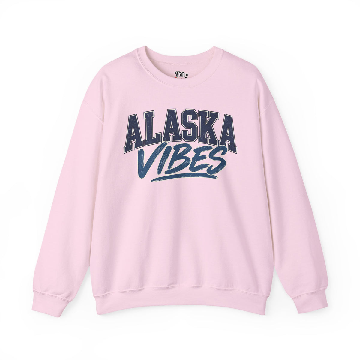 Alaska Vibes Unisex Crewneck Sweatshirt State Name Graphic