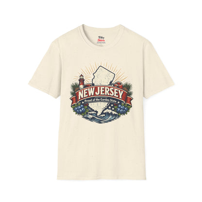 New Jersey State Pride Unisex Softstyle T Shirt State Pride Graphic Tee Collections FS03