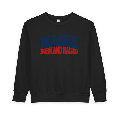 Maine Born and Raised Retro Americana Unisex Toddler Sweatshirt