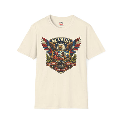 Nevada Americana Eagle Unisex Softstyle T Shirt State Pride Graphic Tee Collections FS03