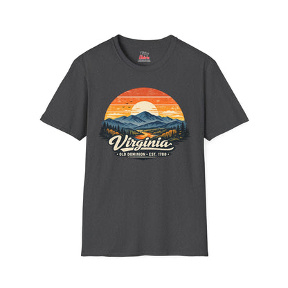 Virginia Mountain Sunset Unisex Softstyle T Shirt State Pride Graphic Tee Collections FS03