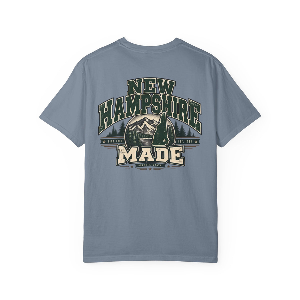 New Hampshire Made Unisex Comfort Color 1717 Streetwear Graphic Tee
