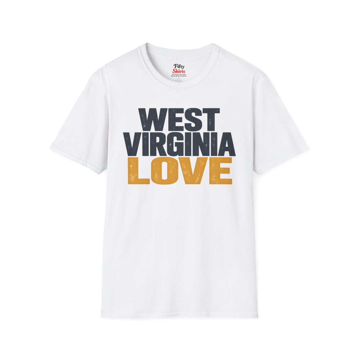 West Virginia Love Unisex Softstyle T Shirt State Name Graphic Tee