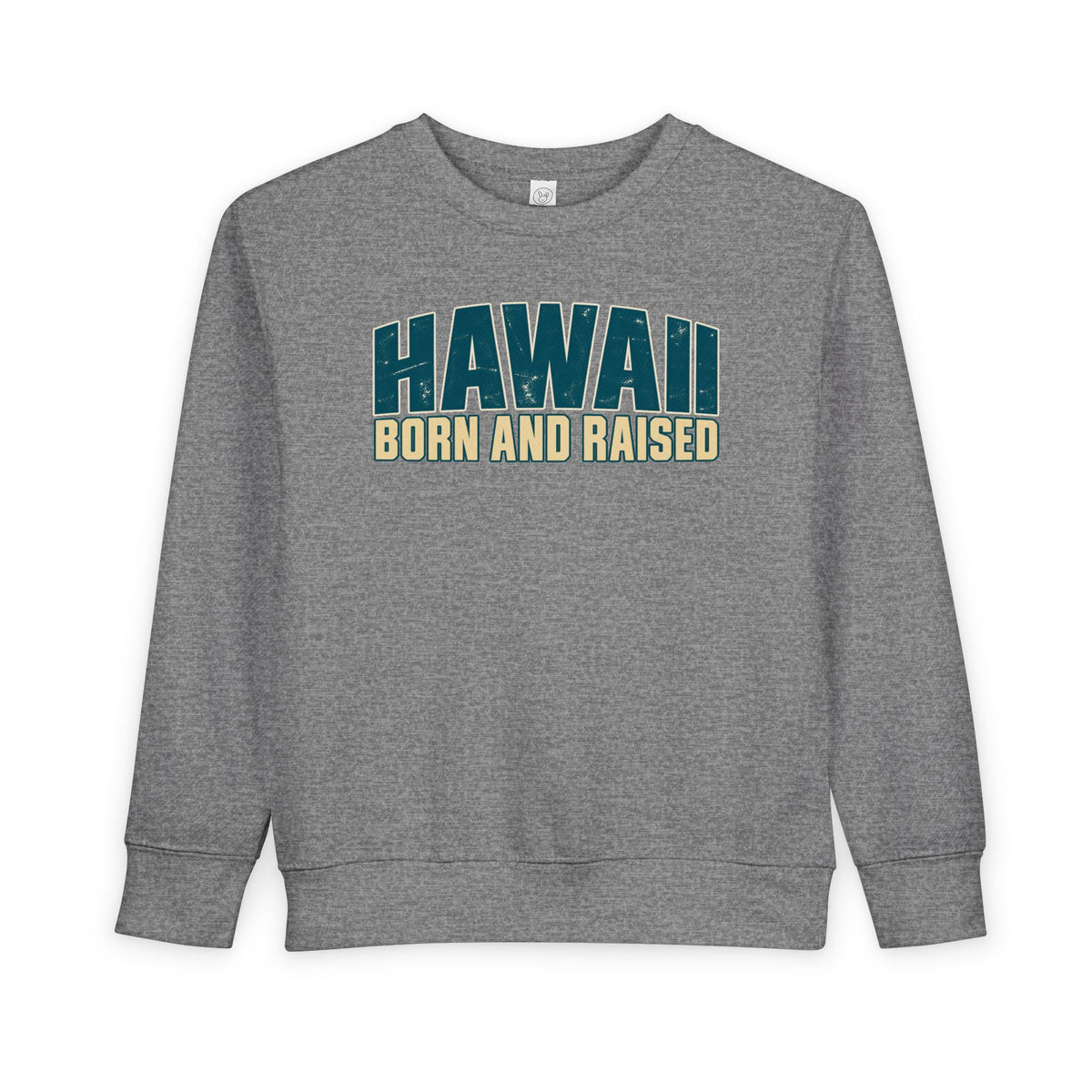Hawaii Born and Raised Premium Surf Unisex Toddler Sweatshirt