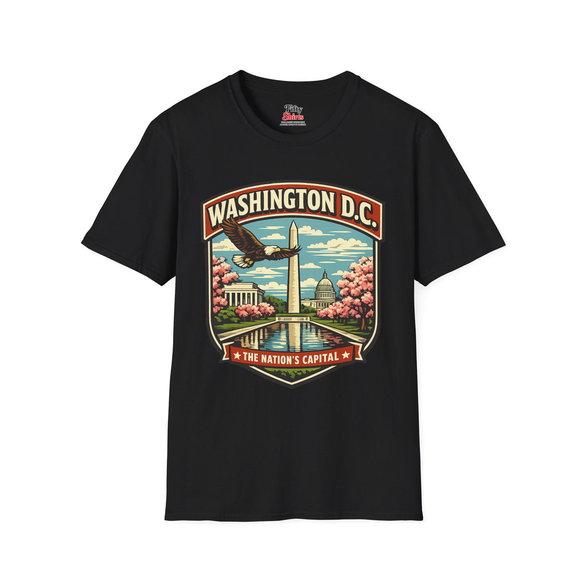 Washington D.C. Nation Capital Adventure Unisex Softstyle T Shirt State Pride Graphic Tee Collections FS03