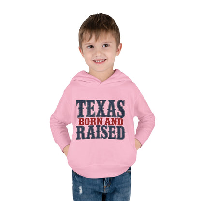 Texas Born and Raised Classic Heritage Unisex Toddler Pullover Fleece Hoodie
