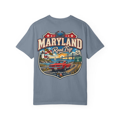Maryland Road Trip Unisex Comfort Color 1717 Streetwear Graphic Tee