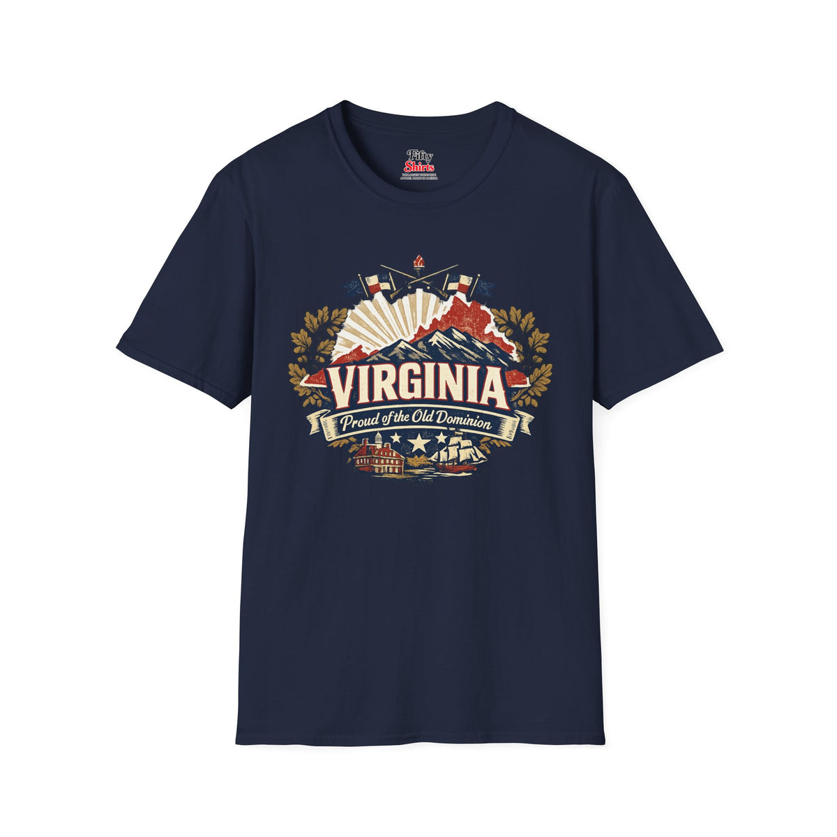 Virginia State Pride Unisex Softstyle T Shirt State Pride Graphic Tee Collections FS03