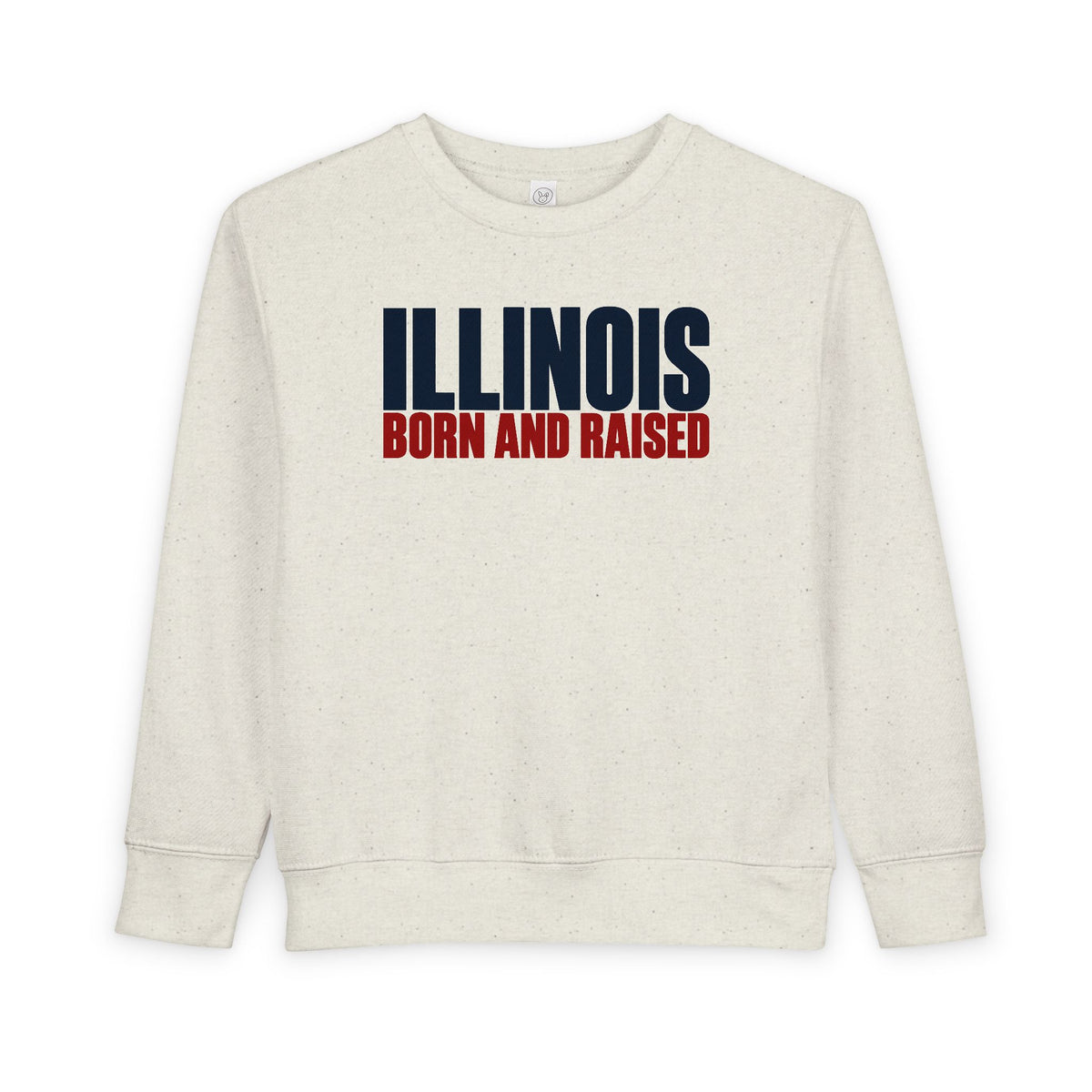Illinois Born and Raised Modern Midwest Streetwear Unisex Toddler Sweatshirt