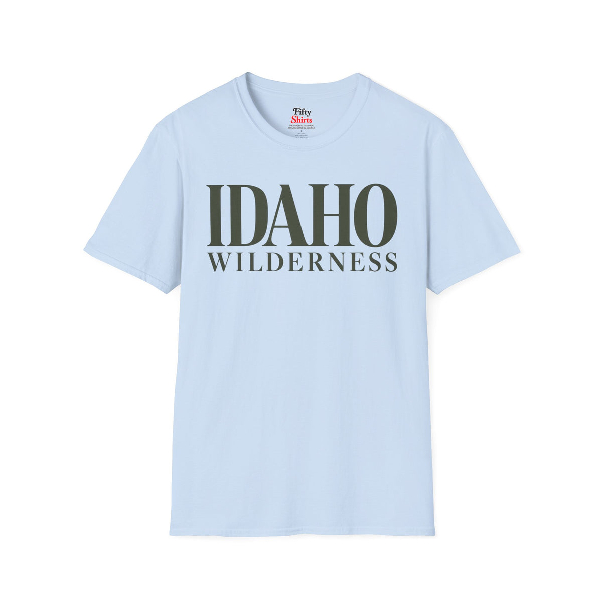 Idaho Wilderness Unisex Softstyle T Shirt State Name Graphic Tee