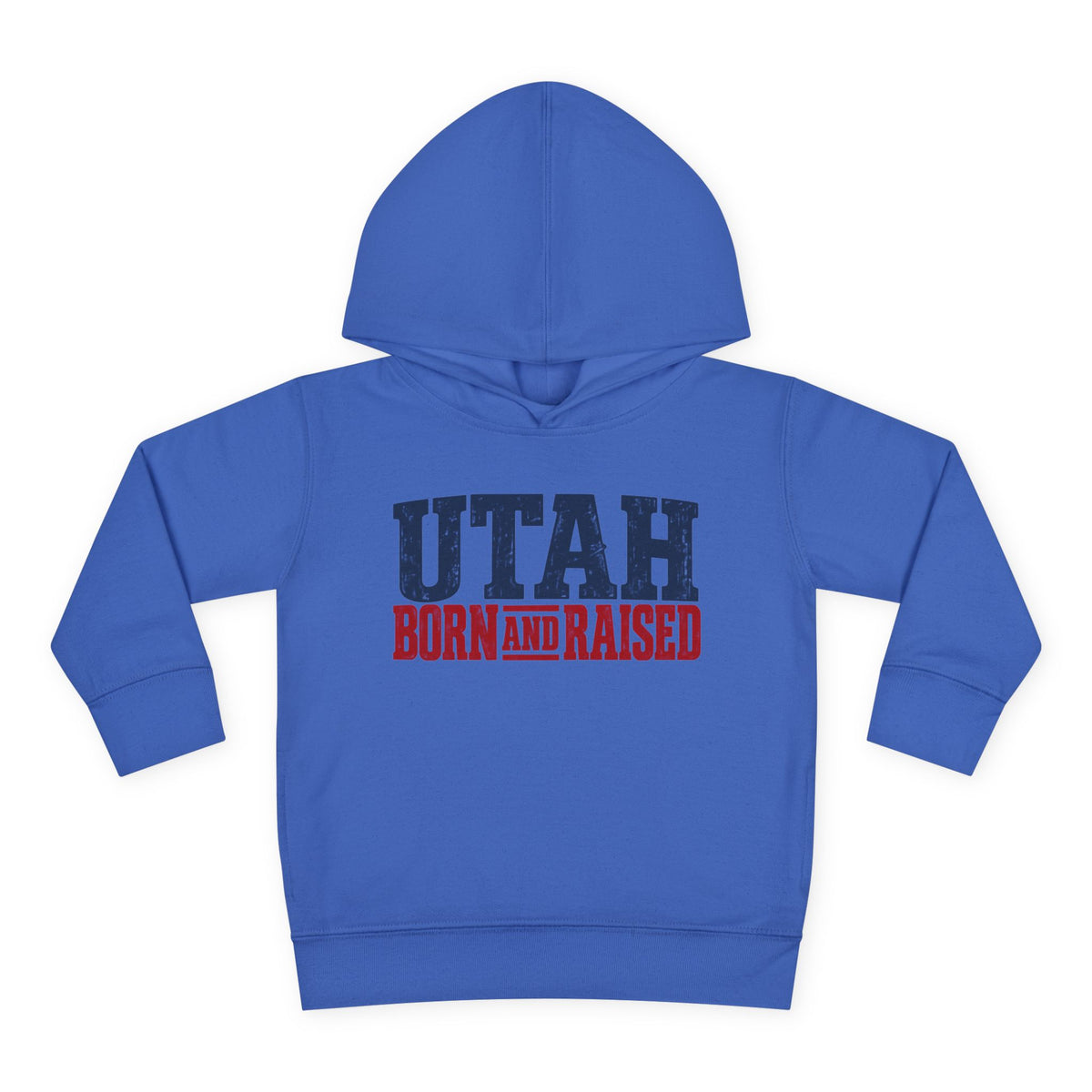 Utah Born and Raised Mountain West Style Unisex Toddler Pullover Fleece Hoodie