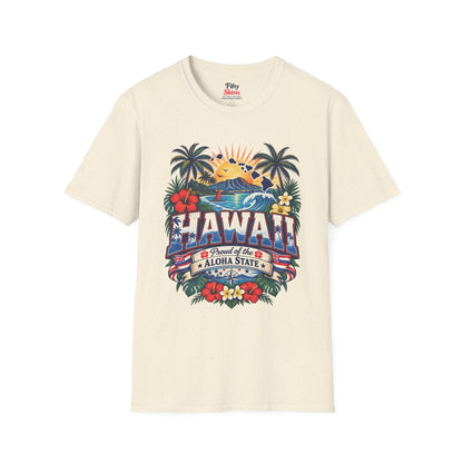 Hawaii State Pride Unisex Softstyle T Shirt State Pride Graphic Tee Collections FS03