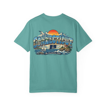 Connecticut Coastline  Unisex Comfort Color 1717 Streetwear Graphic Tee