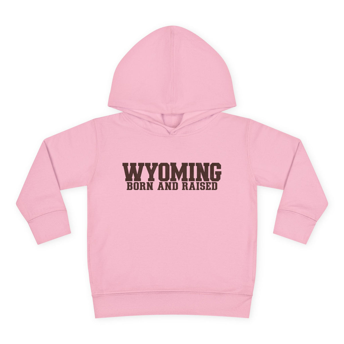 Wyoming Born and Raised Minimal Western Unisex Toddler Pullover Fleece Hoodie