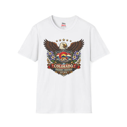 Colorado Americana Eagle Unisex Softstyle T Shirt State Pride Graphic Tee Collections FS03