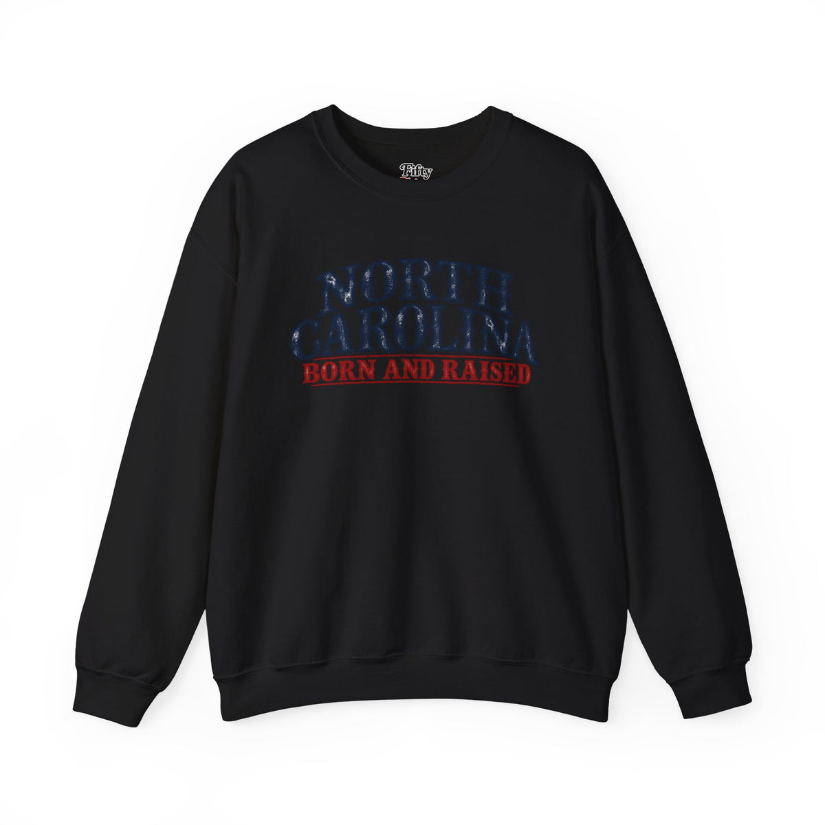 North Carolina Born and Raised Southern Heritage Unisex Sweatshirt Graphic