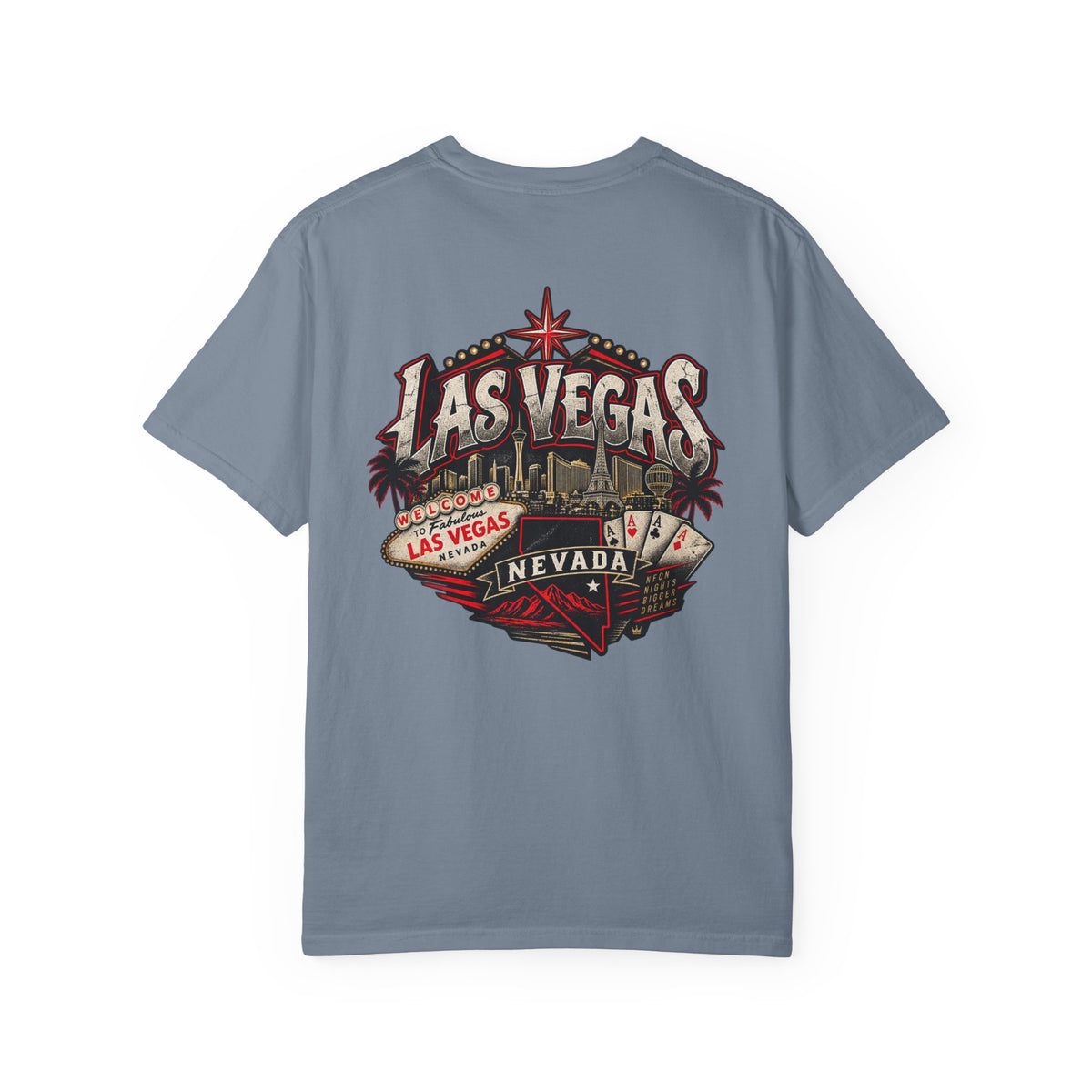 Las Vegas Nevada Unisex Comfort Color 1717 Streetwear Graphic Tee
