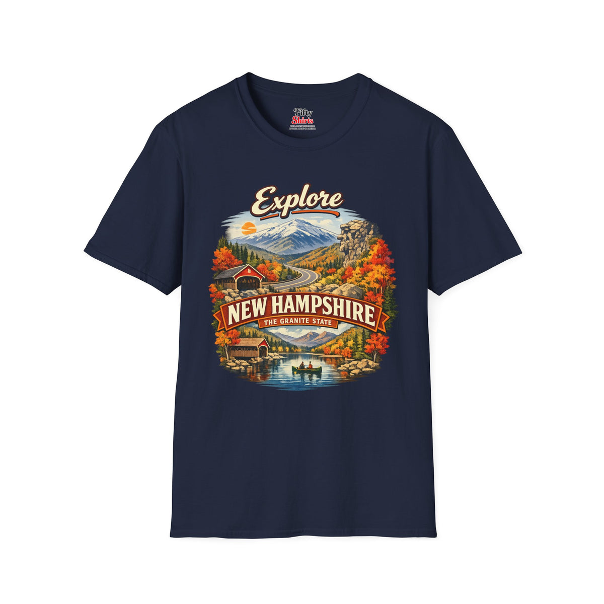 Explore New Hampshire Unisex Softstyle T Shirt State Pride Graphic Tee Collections FS03