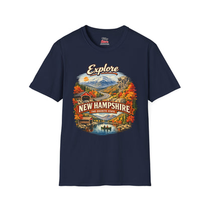 Explore New Hampshire Unisex Softstyle T Shirt State Pride Graphic Tee Collections FS03