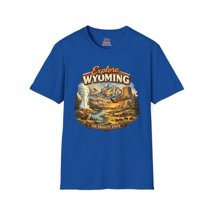 Explore Wyoming Unisex Softstyle T Shirt State Pride Graphic Tee Collections FS03