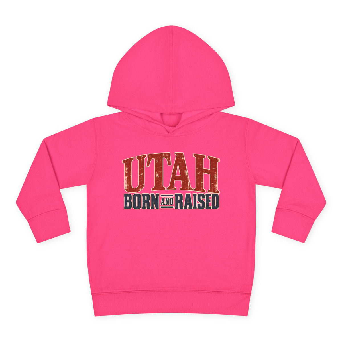 Utah Born and Raised Premium Heritage Unisex Toddler Pullover Fleece Hoodie
