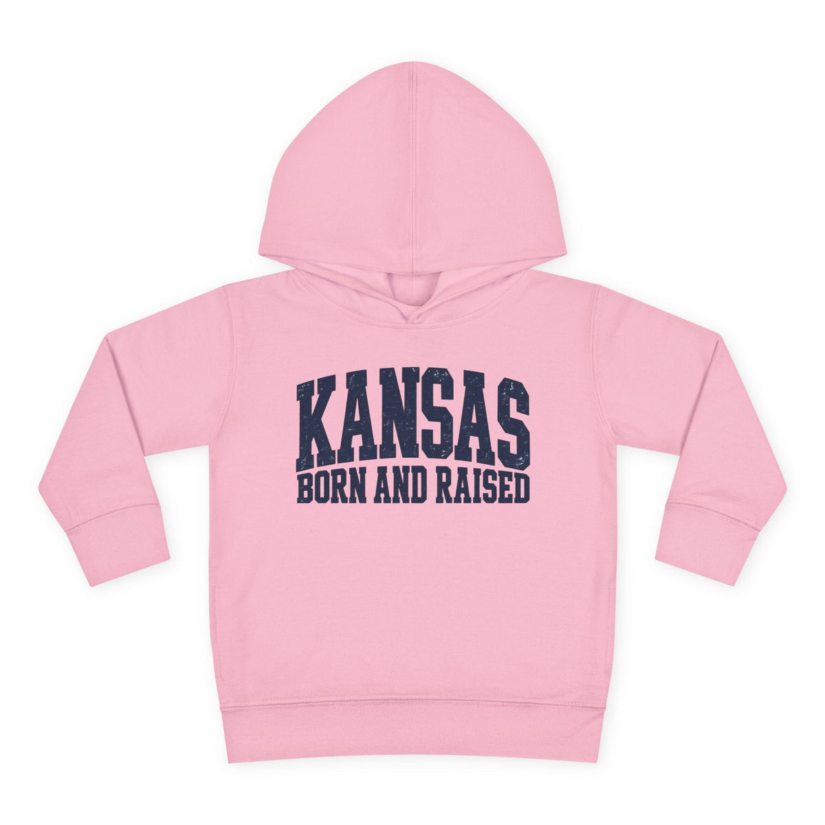 Kansas Born and Raised Bold Athletic Unisex Toddler Pullover Fleece Hoodie