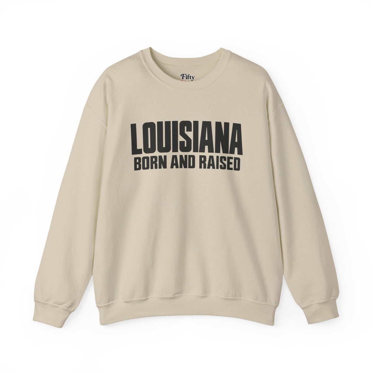 Louisiana Born and Raised Modern Unisex Sweatshirt Graphic