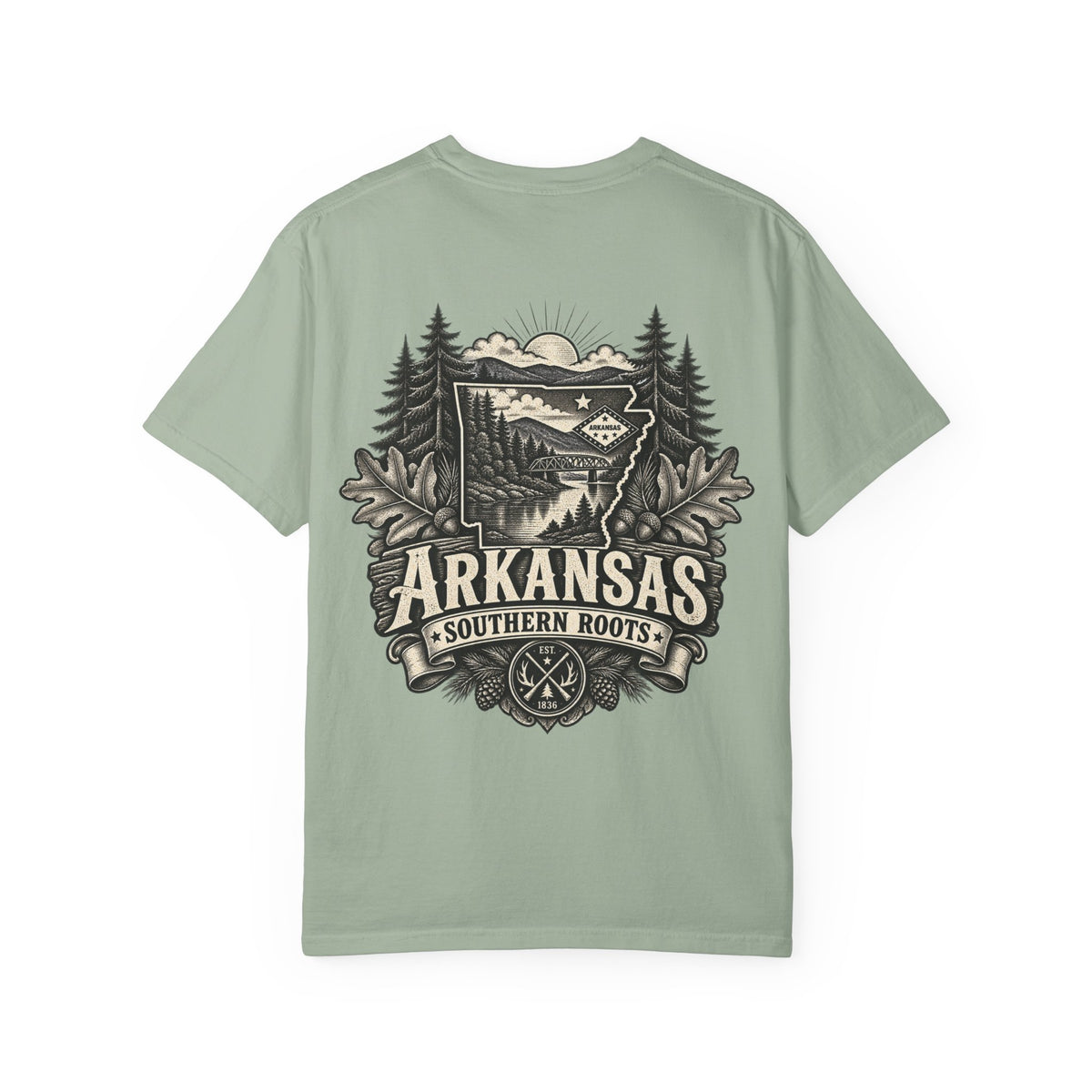 Arkansas Southern Roots Unisex Comfort Color 1717 Streetwear Graphic Tee
