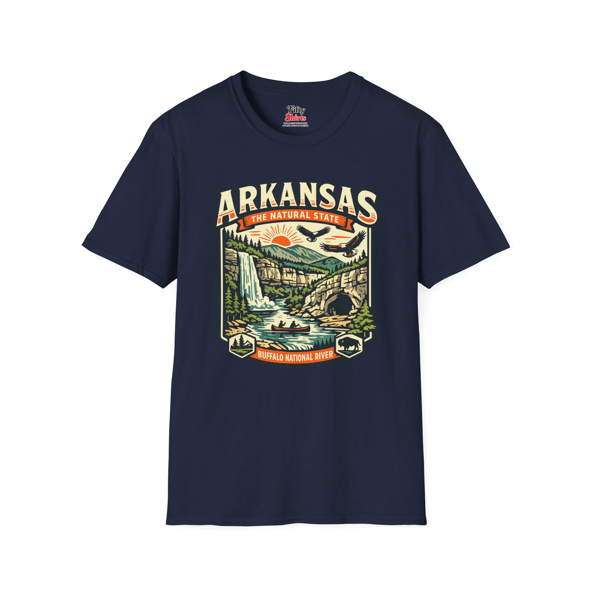 Arkansas The Natural State Adventure Unisex Softstyle T Shirt State Pride Graphic Tee Collections FS03