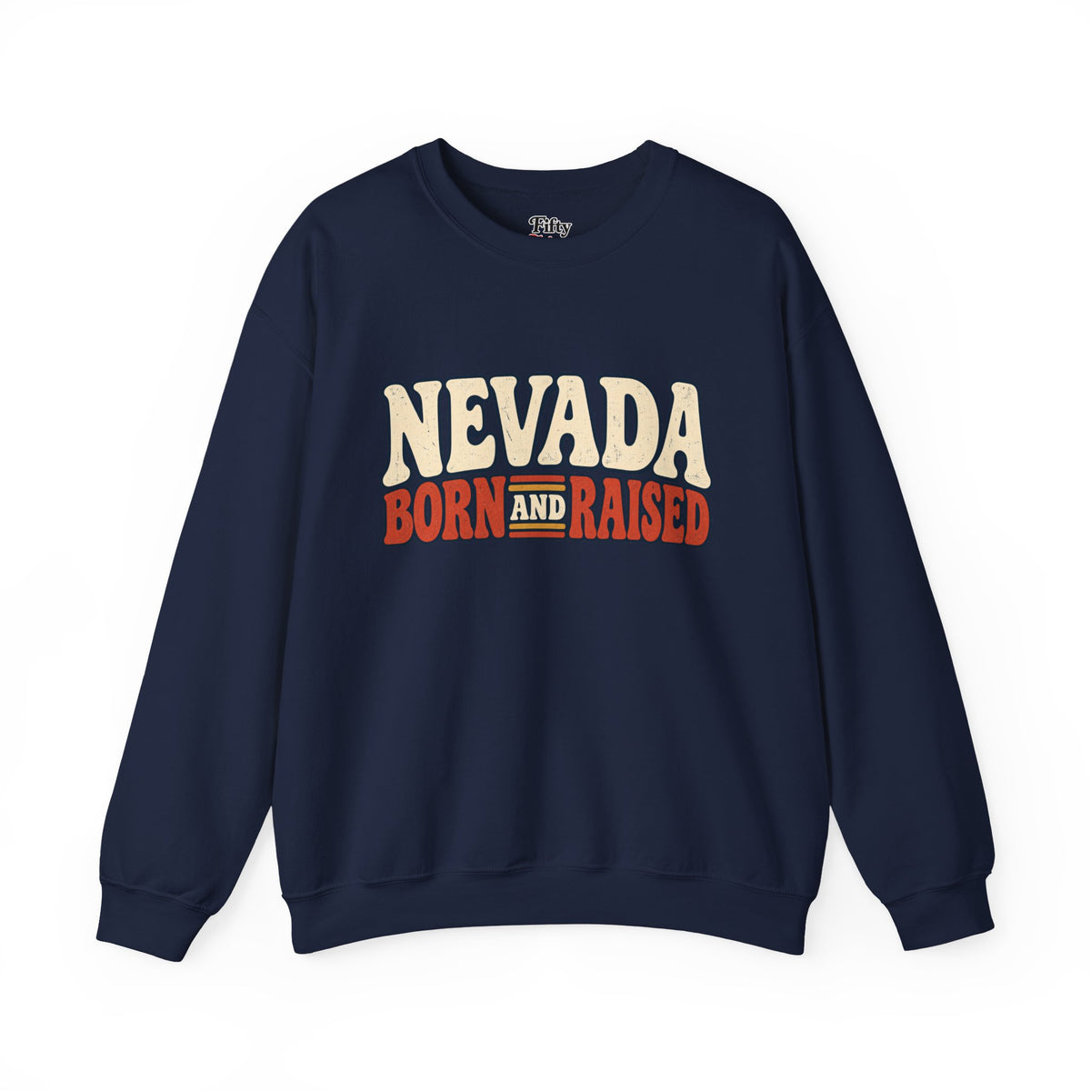Nevada Born and Raised Retro 1970s Desert Unisex Sweatshirt Graphic
