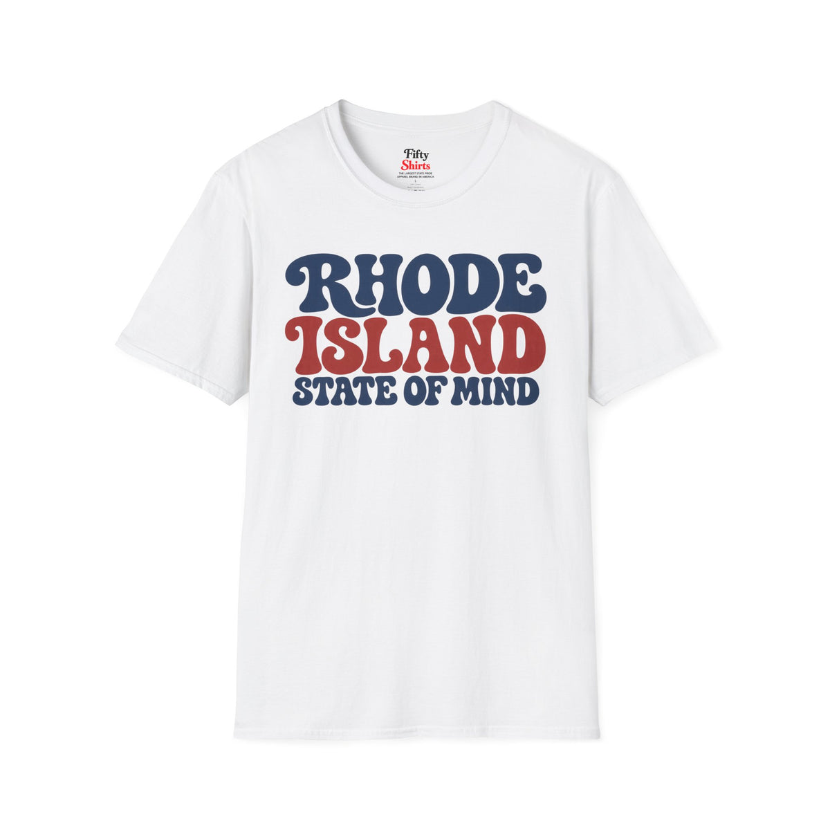 Rhode Island State of Mind Unisex Softstyle T Shirt State Name Graphic Tee