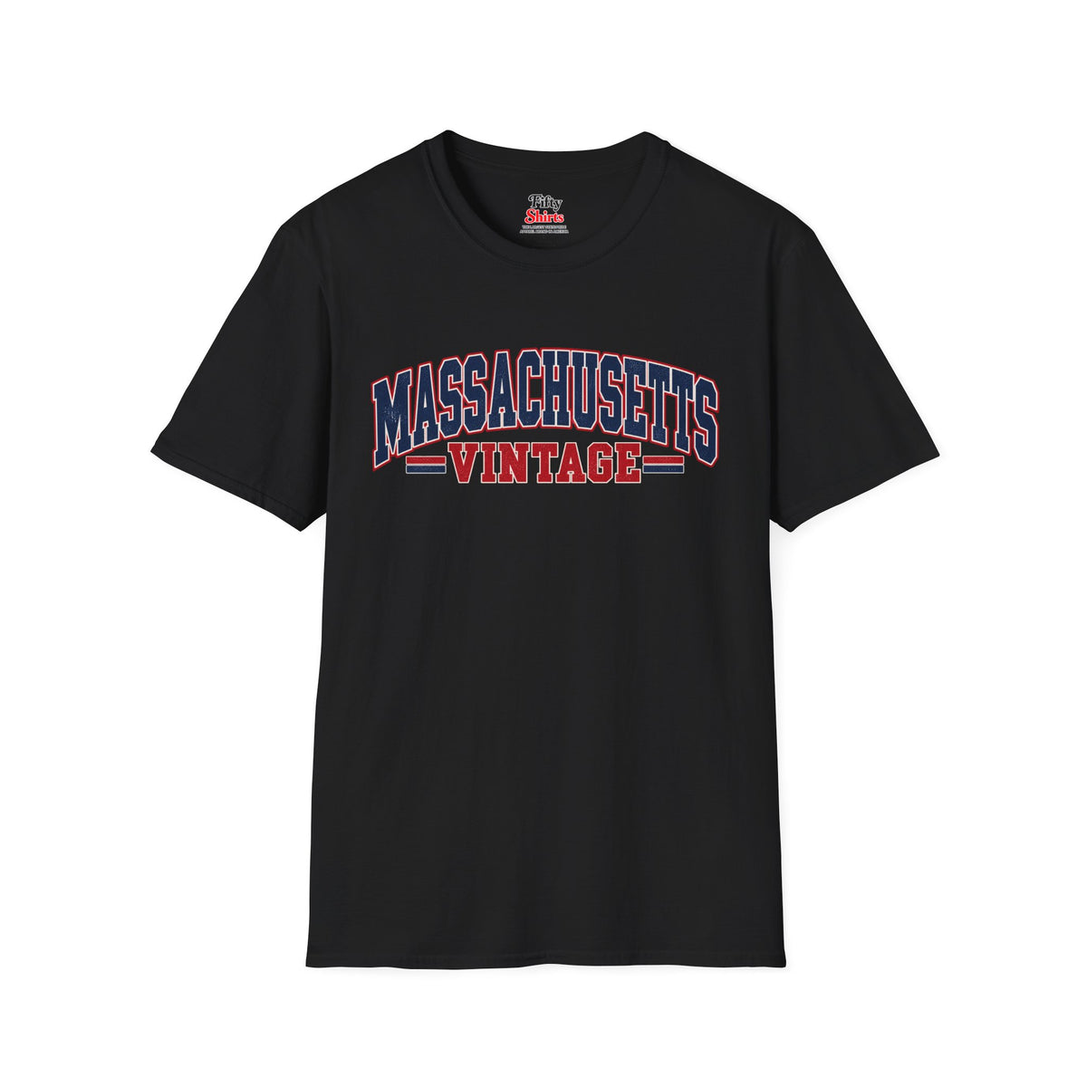 Massachusetts Vintage Unisex Softstyle T Shirt State Name Graphic Tee