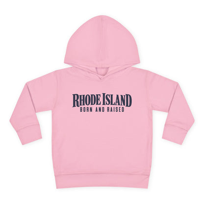 Rhode Island Born and Raised Premium Heritage Unisex Toddler Pullover Fleece Hoodie