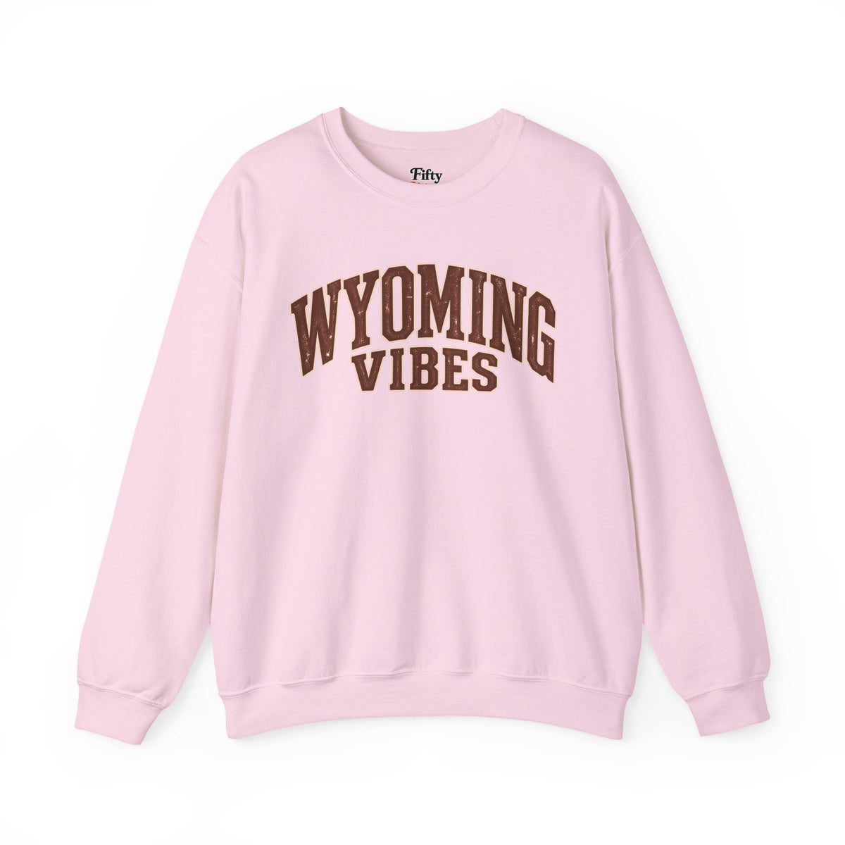 Wyoming Vibes Unisex Crewneck Sweatshirt State Name Graphic