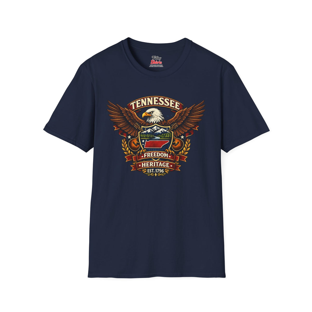 Tennessee Americana Eagle Unisex Softstyle T Shirt State Pride Graphic Tee Collections FS03