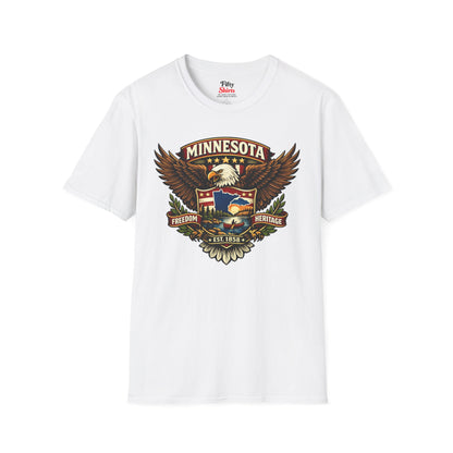 Minnesota Americana Eagle Unisex Softstyle T Shirt State Pride Graphic Tee Collections FS03