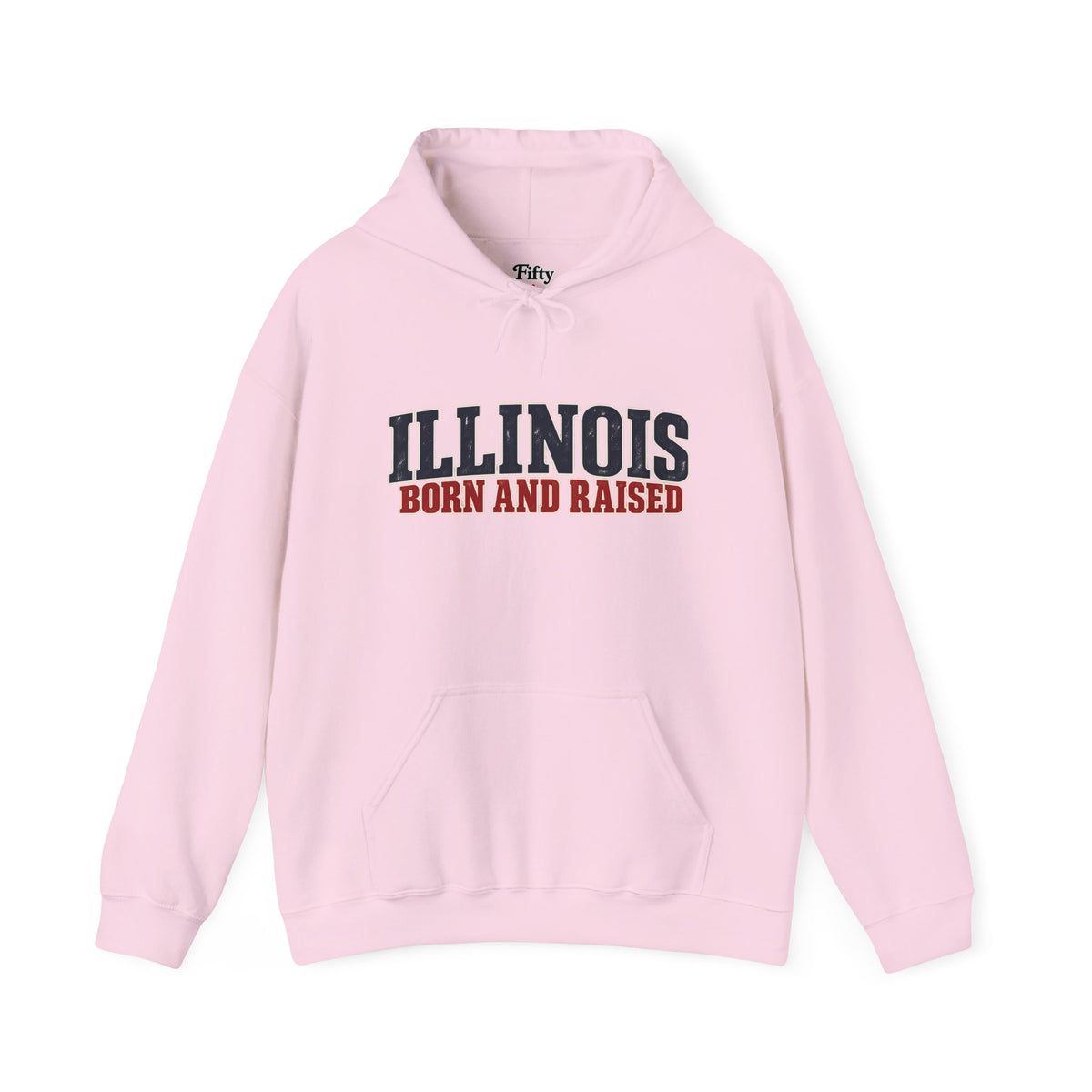 Illinois Born and Raised Midwest Americana Unisex Hoodie Graphic