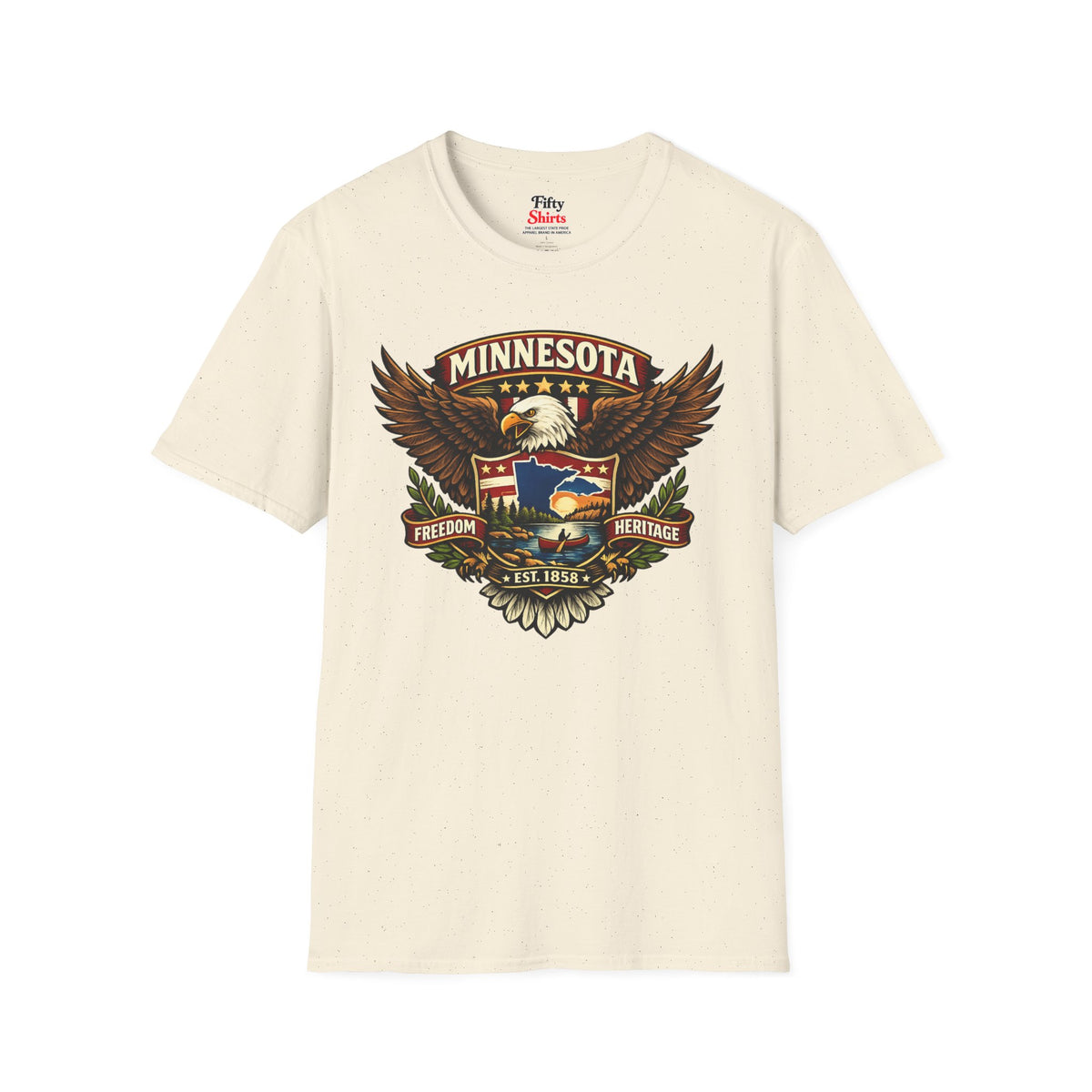Minnesota Americana Eagle Unisex Softstyle T Shirt State Pride Graphic Tee Collections FS03