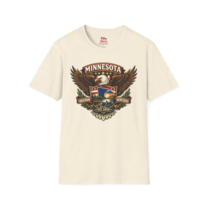 Minnesota Americana Eagle Unisex Softstyle T Shirt State Pride Graphic Tee Collections FS03