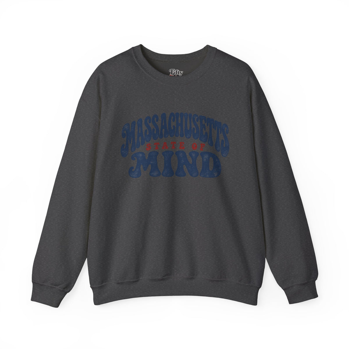 Massachusetts State of Mind Unisex Crewneck Sweatshirt State Name Graphic
