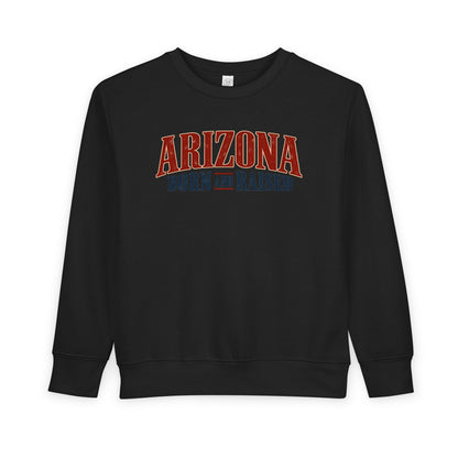 Arizona Born and Raised  Premium Desert Heritage Unisex Toddler Sweatshirt
