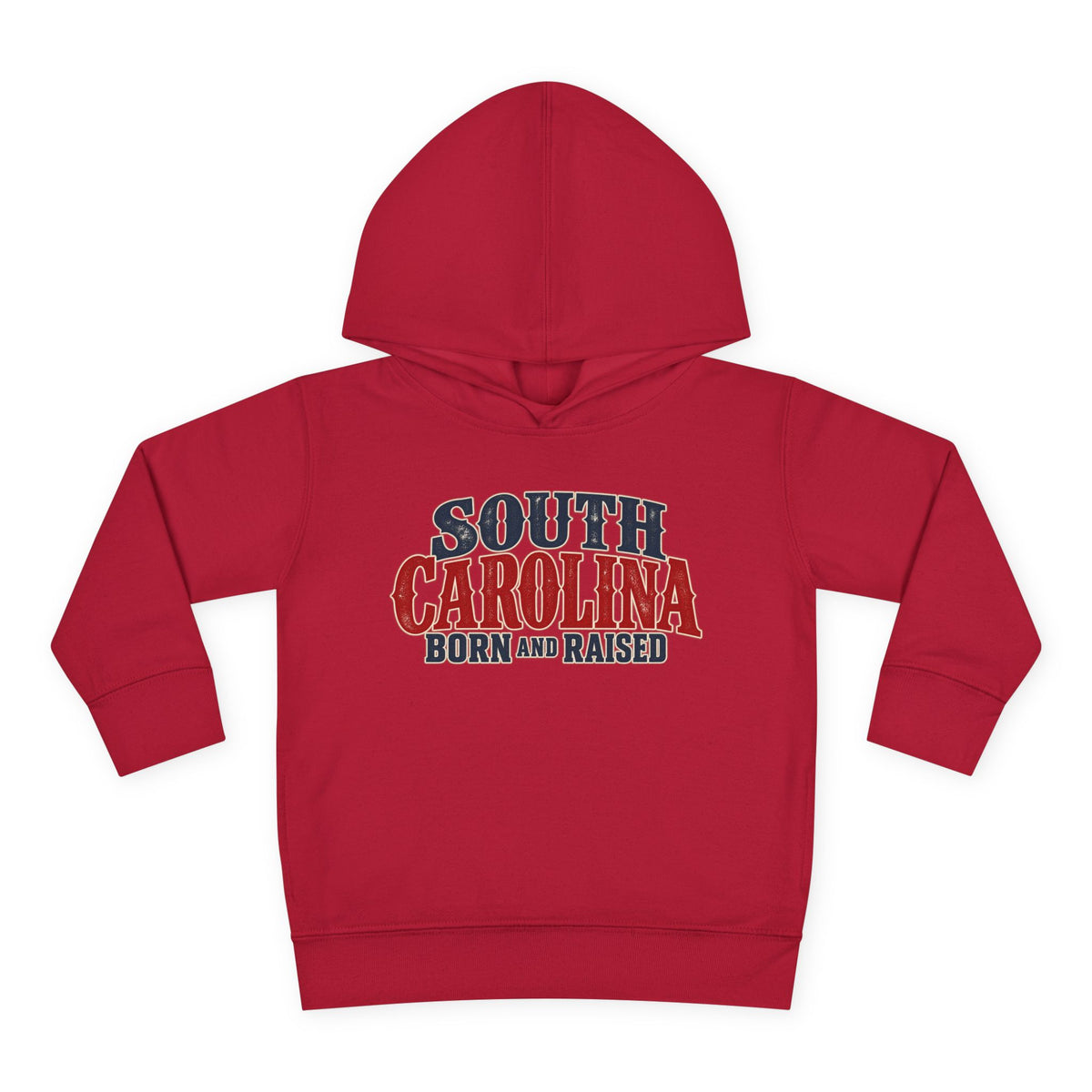 South Carolina Born and Raised Classic Southern Souvenir Unisex Toddler Pullover Fleece Hoodie