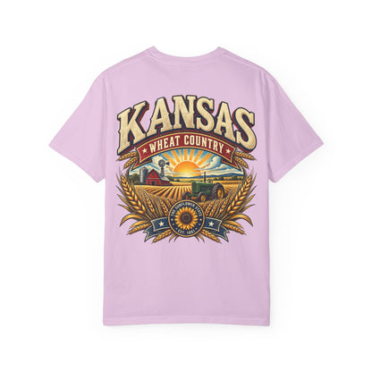 Kansas Wheat Country Unisex Comfort Color 1717 Streetwear Graphic Tee