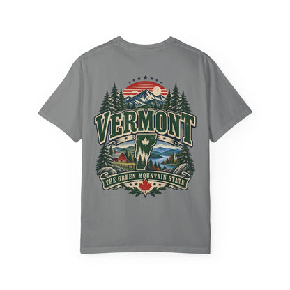 Vermont the Green Mountain State Unisex Comfort Color 1717 Streetwear Graphic Tee
