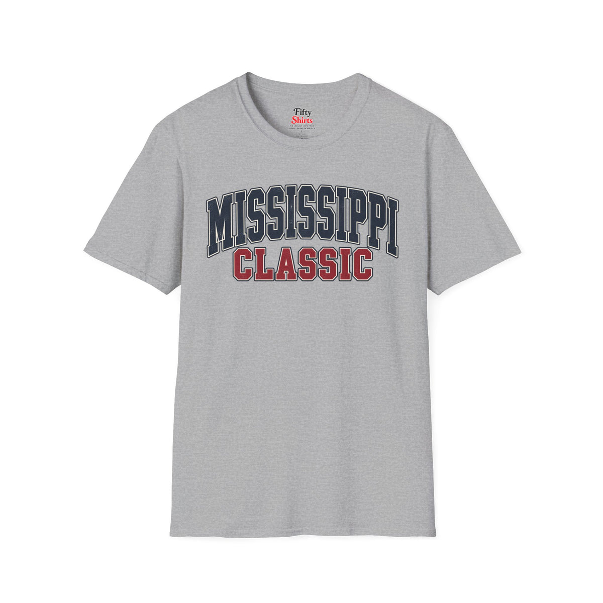 Mississippi Classic Unisex Softstyle T Shirt State Name Graphic Tee