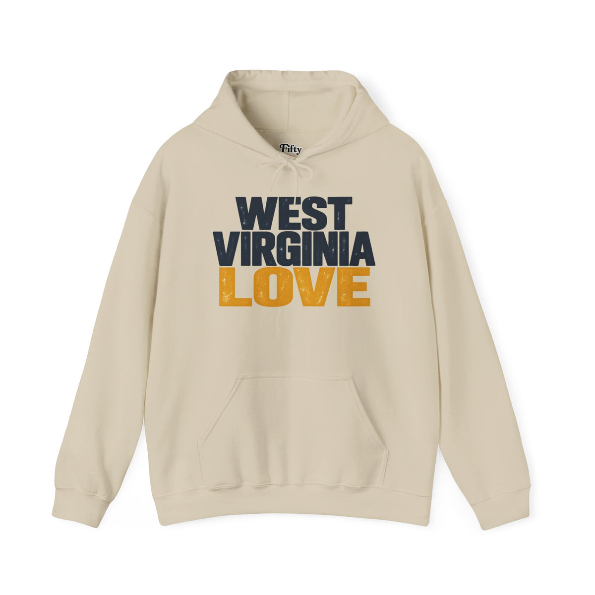West Virginia Love Unisex Hoodie State Name Graphic
