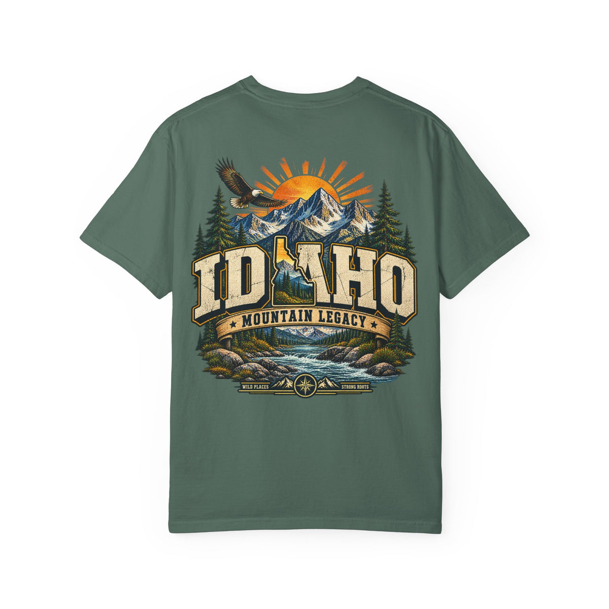 Idaho Mountain Legacy Unisex Comfort Color 1717 Streetwear Graphic Tee