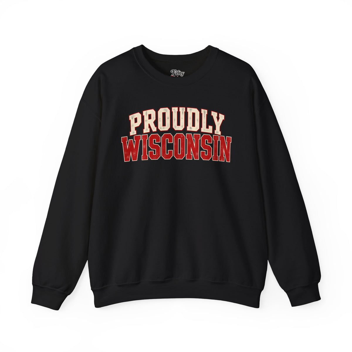 Proudly Wisconsin Unisex Crewneck Sweatshirt State Name Graphic