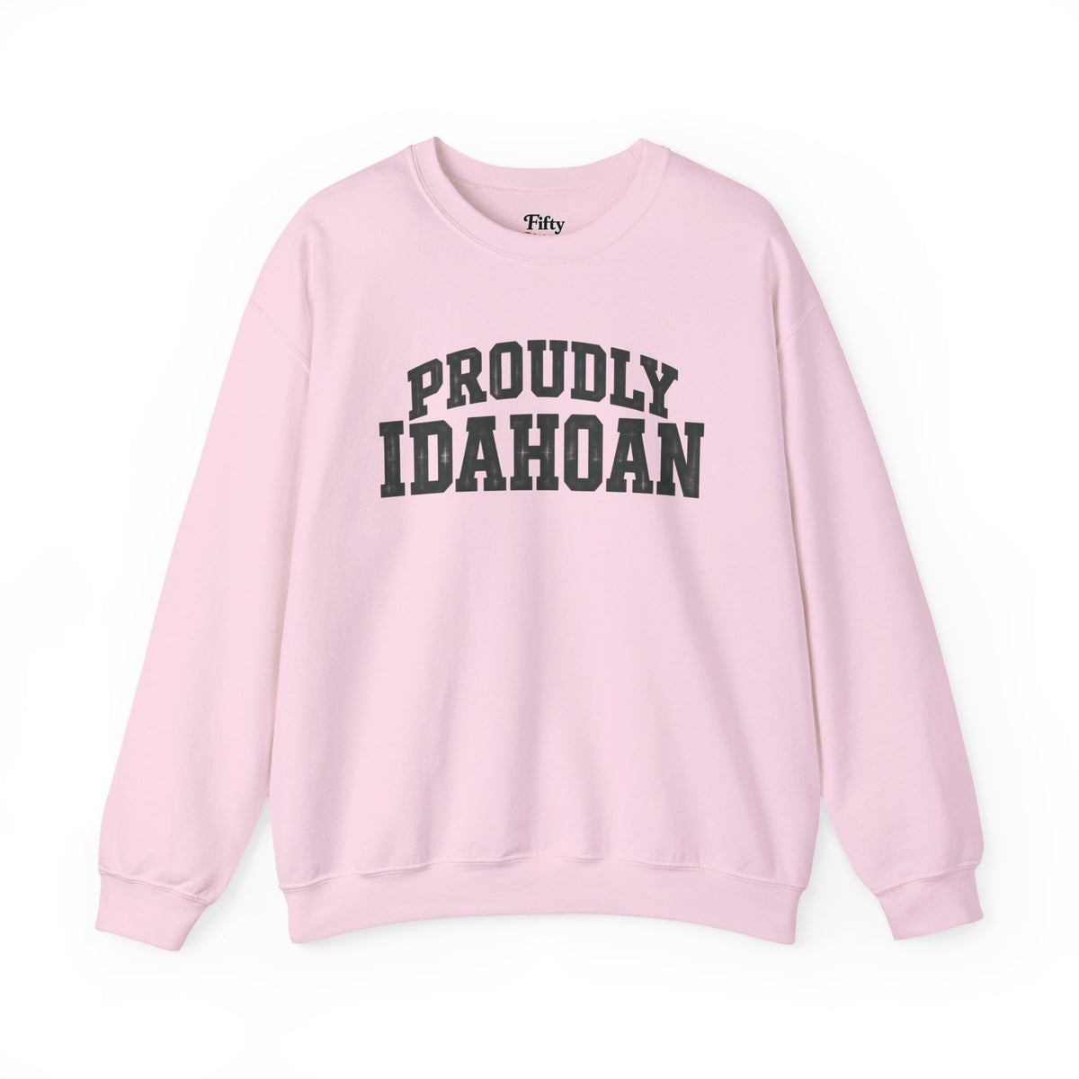 Proudly Idahoan Idaho Unisex Crewneck Sweatshirt State Name Graphic