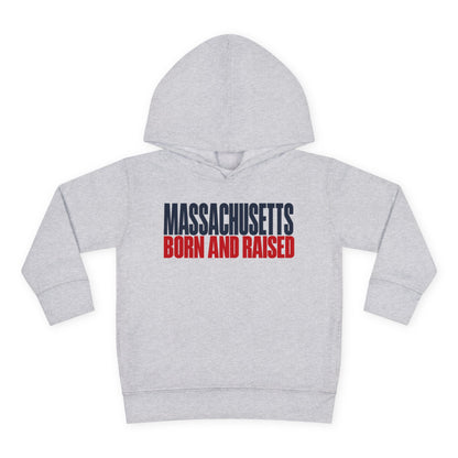 Massachusetts Born and Raised Modern Streetwear Unisex Toddler Pullover Fleece Hoodie